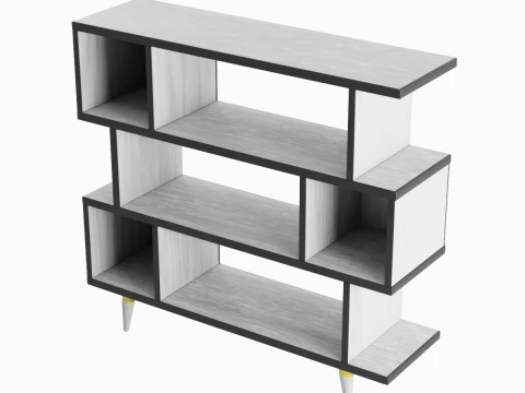 현대 책장 04 3D 모델