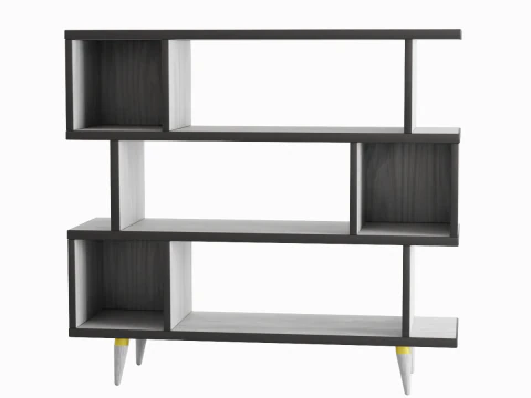 Modern Bookshelf 04 3D Model