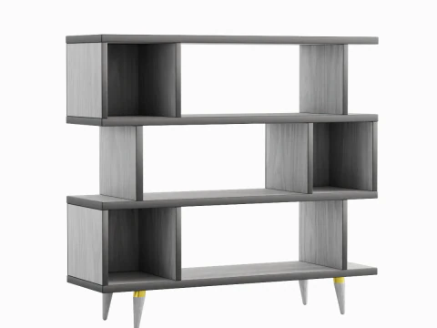 Modern Bookshelf 04 3D Model