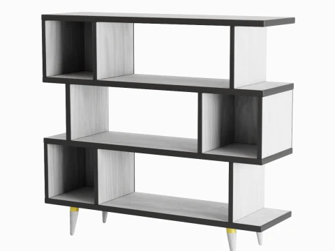 Modern Bookshelf 04 3D Model