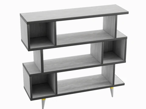 Modern Bookshelf 04 3D Model