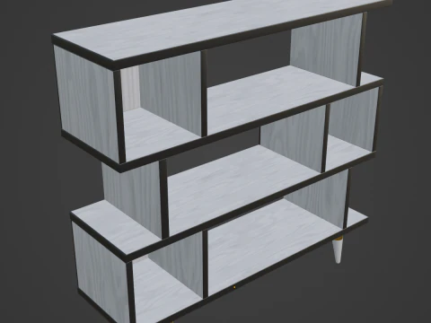 Modern Bookshelf 04 3D Model