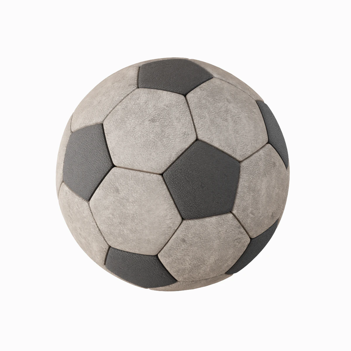 Old Leather Soccer Ball 02 3D Model .c4d .max .obj .3ds .fbx .stl .blend