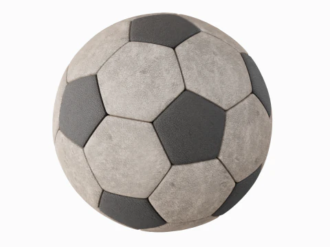 Vieux ballon de football en cuir 02 Modèle 3D