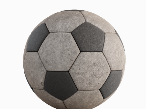 Old Leather Soccer Ball 02 3D-Modell