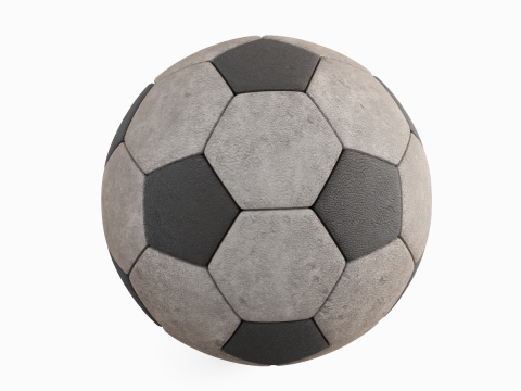 Old Leather Soccer Ball 02 3D-Modell