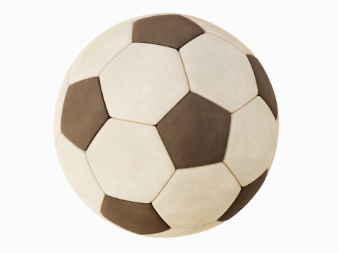 Old Leather Soccer Ball 03 3Dモデル