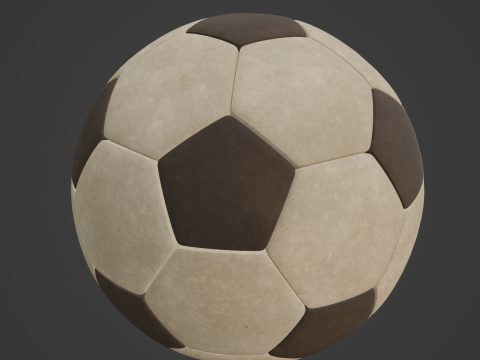 Old Leather Soccer Ball 03 Modèle 3D