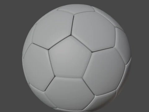 Old Leather Soccer Ball 03 3D Model