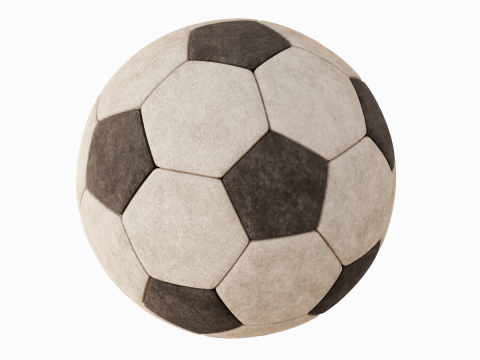 Old Leather Soccer Ball 04 3Dモデル
