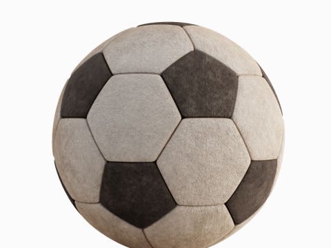 Old Leather Soccer Ball 04 3D मॉडल