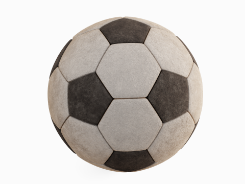 Old Leather Soccer Ball 04 3D मॉडल