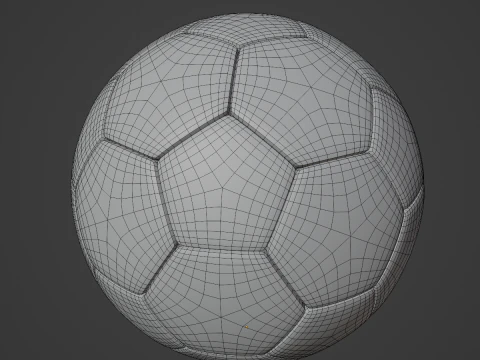Old Leather Soccer Ball 04 3D Model