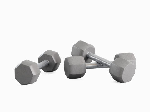 Steel Dumbell 02 Model 3D