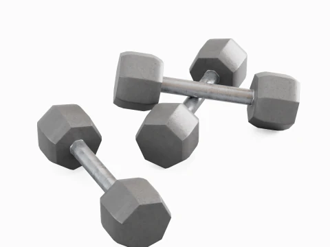 Steel Dumbell 02 3D Model