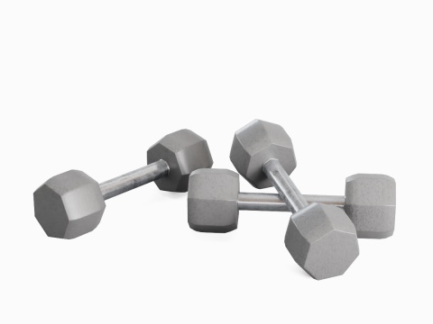 Steel Dumbell 02 Model 3D