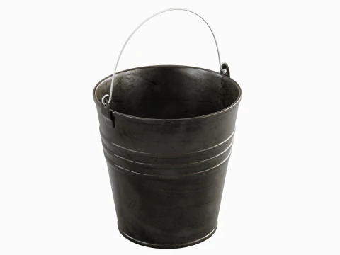 Kleurgeverfde stalen emmer 03 3D Model