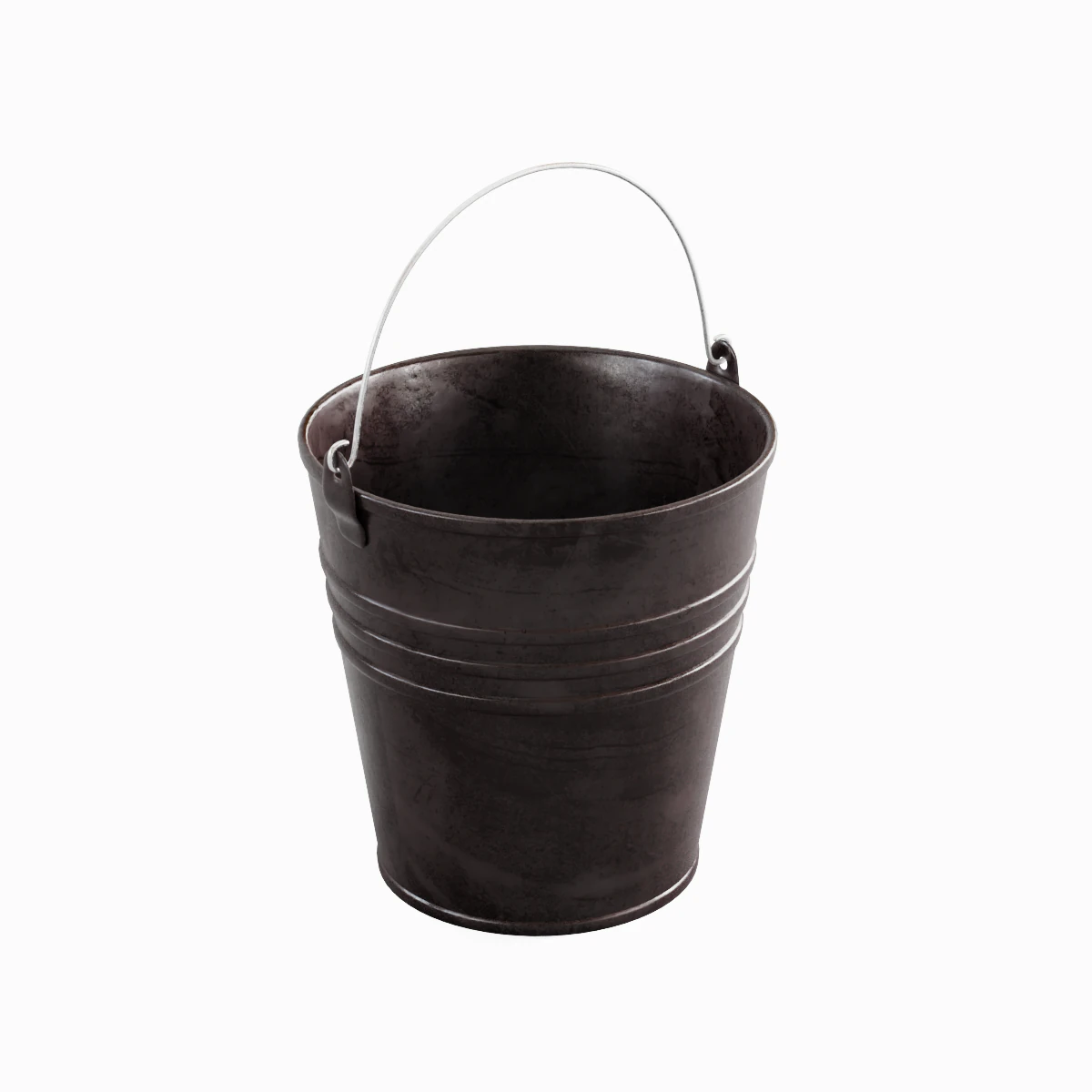 Color Painted Steel Bucket 04 3D Model .c4d .max .obj .3ds .fbx .stl .blend 