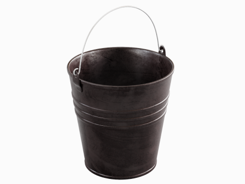 Color Painted Steel Bucket 04 3D मॉडल