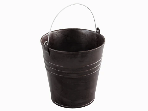 Kleurgeverfde stalen emmer 04 3D Model