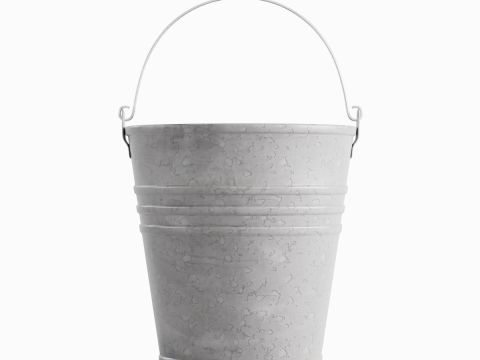 Color Painted Steel Bucket 05 Modelo 3D