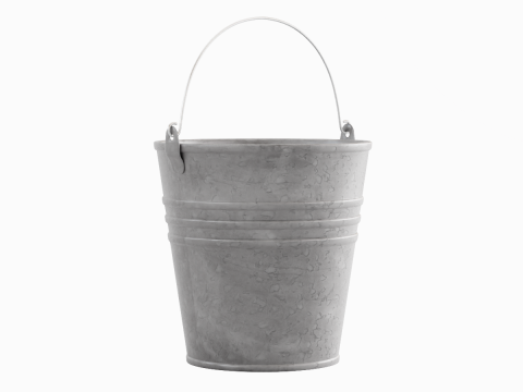 Color Painted Steel Bucket 05 Modelo 3D