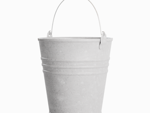 Color Painted Steel Bucket 05 Modelo 3D