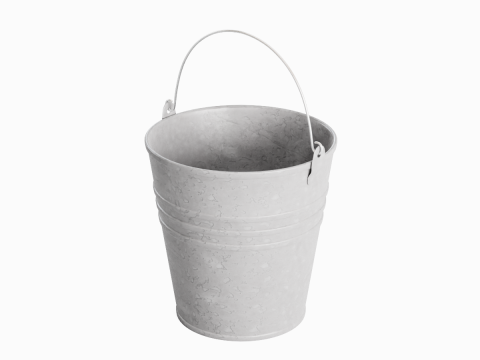 Color Painted Steel Bucket 05 Modelo 3D