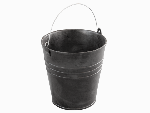 Color Painted Steel Bucket 06 3D मॉडल