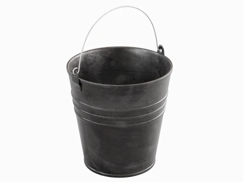 Kleurgeverfde stalen emmer 06 3D Model