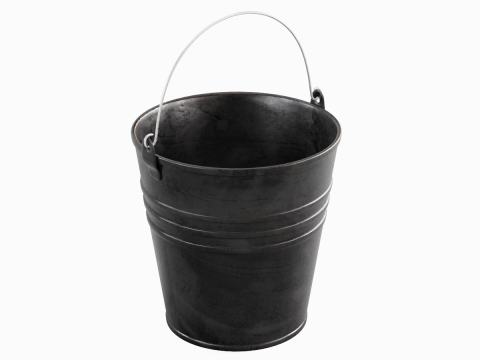 Color Painted Steel Bucket 07 3D मॉडल