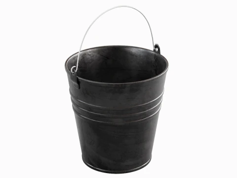 Kleurgeverfde stalen emmer 07 3D Model