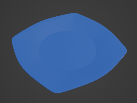 Disposable Plastic Plate A 01 Modello 3D