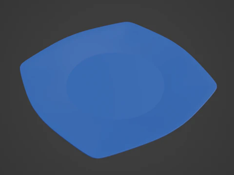 Disposable Plastic Plate A 01 3D Model