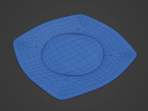 Disposable Plastic Plate A 01 3D Model