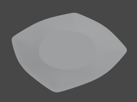Disposable Plastic Plate A 01 Modello 3D