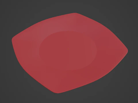 Disposable Plastic Plate A 02 3D Model