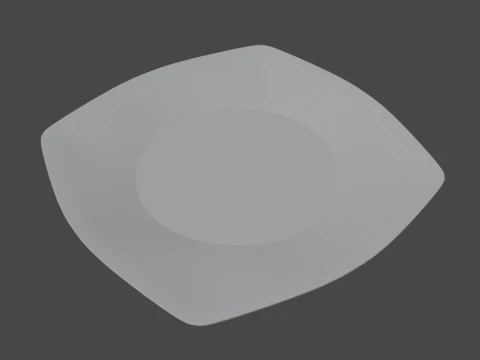 Disposable Plastic Plate A 02 3D Model