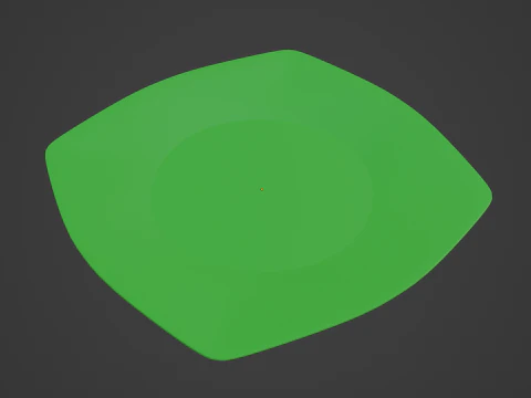 Disposable Plastic Plate A 03 3D Model