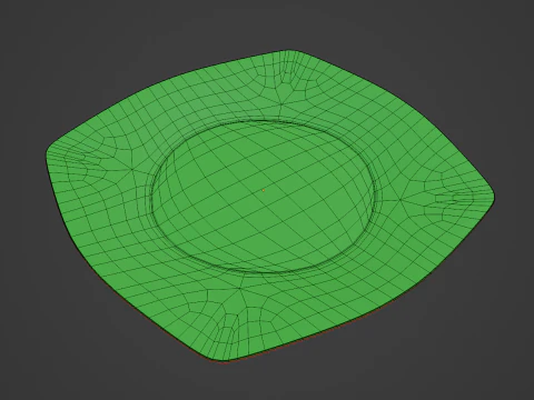 Disposable Plastic Plate A 03 3D Model