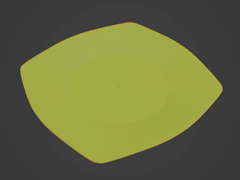 Disposable Plastic Plate A 04 3D Model