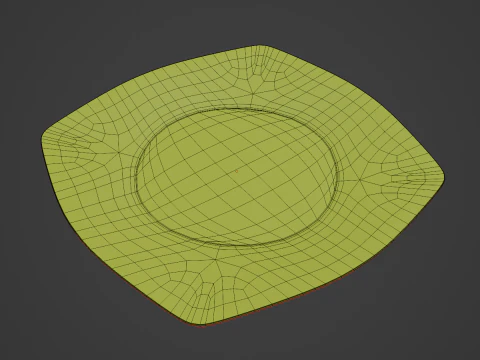 Disposable Plastic Plate A 04 3D Model