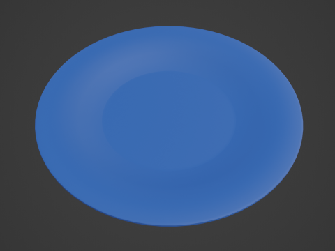 Disposable Plastic Plate B 01 3D Model