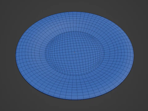 Disposable Plastic Plate B 01 3D Model