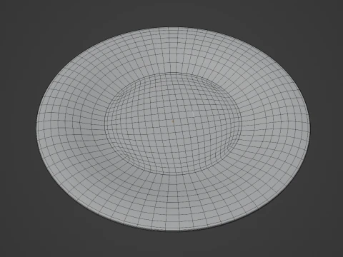Disposable Plastic Plate B 02 3D Model