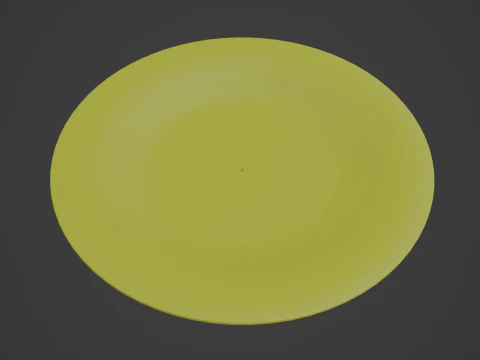 Disposable Plastic Plate B 04 3D Model