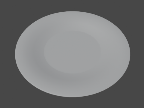 Disposable Plastic Plate B 05 3D Model