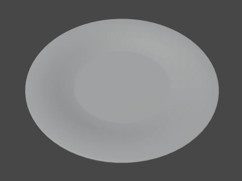 Disposable Plastic Plate B 05 3D Model