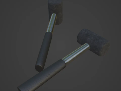 Rubber Mallet B 01 3D Model
