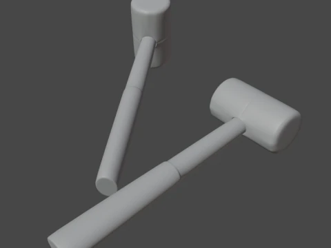 Rubber Mallet B 01 3D Model